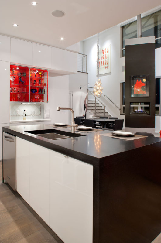 Contemporary Loft Style White Kitchen