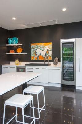 Glass White Modern Kitchen Cabinets