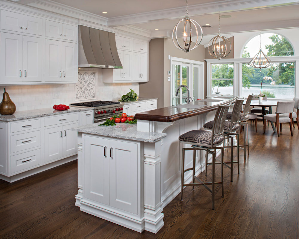Transitional Painted White Inset Kitchen