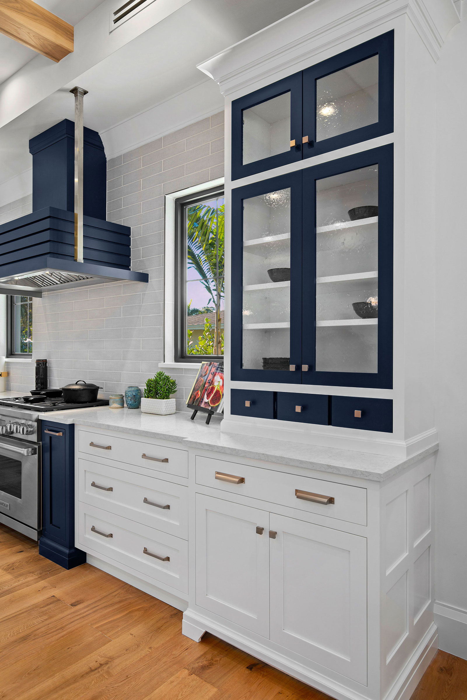 Navy Blue & White Transitional Kitchen