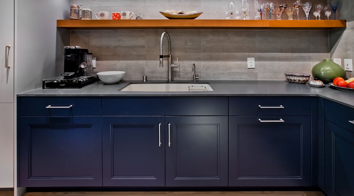 Blue & Gray Contemporary Kitchen