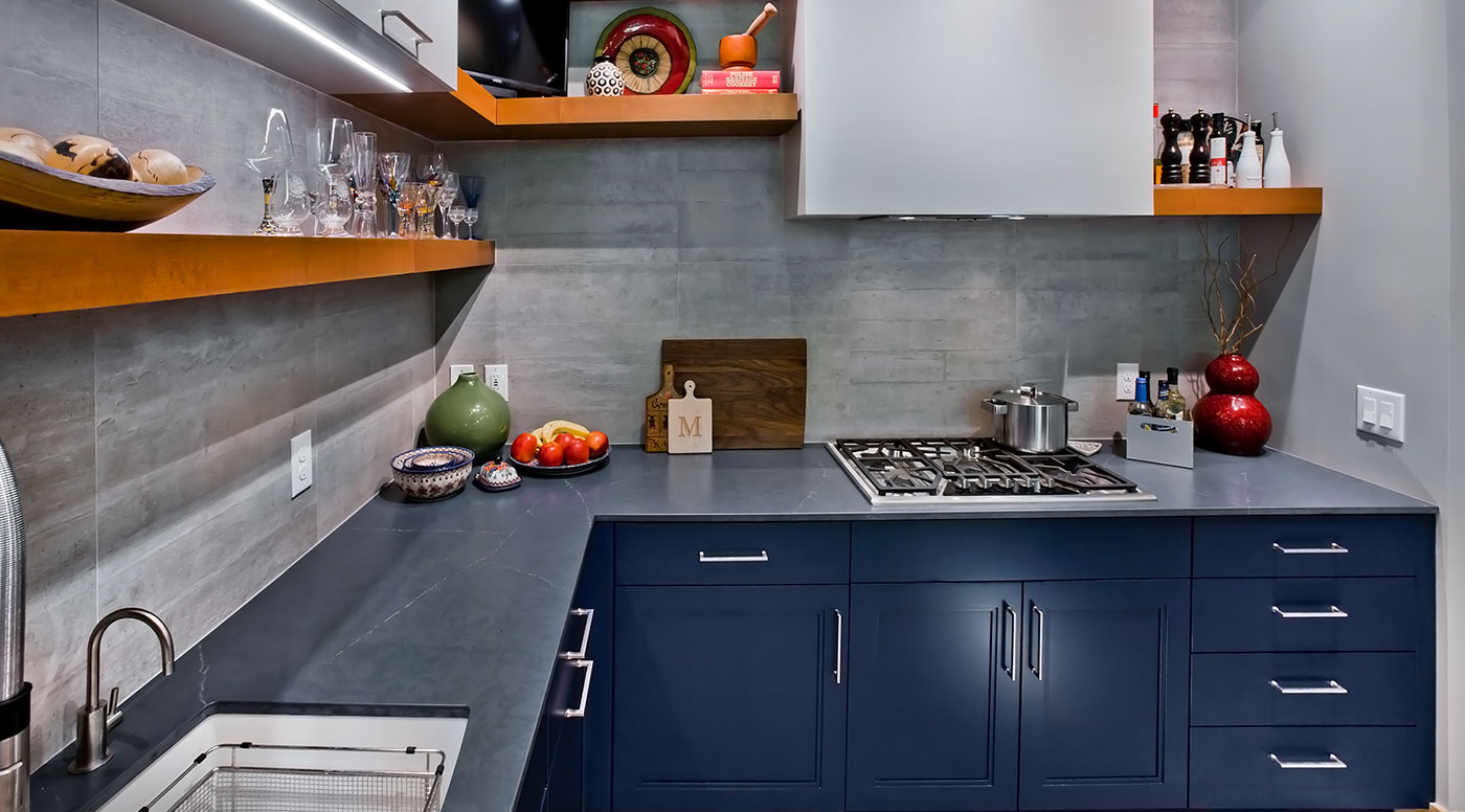 Blue & Gray Contemporary Kitchen