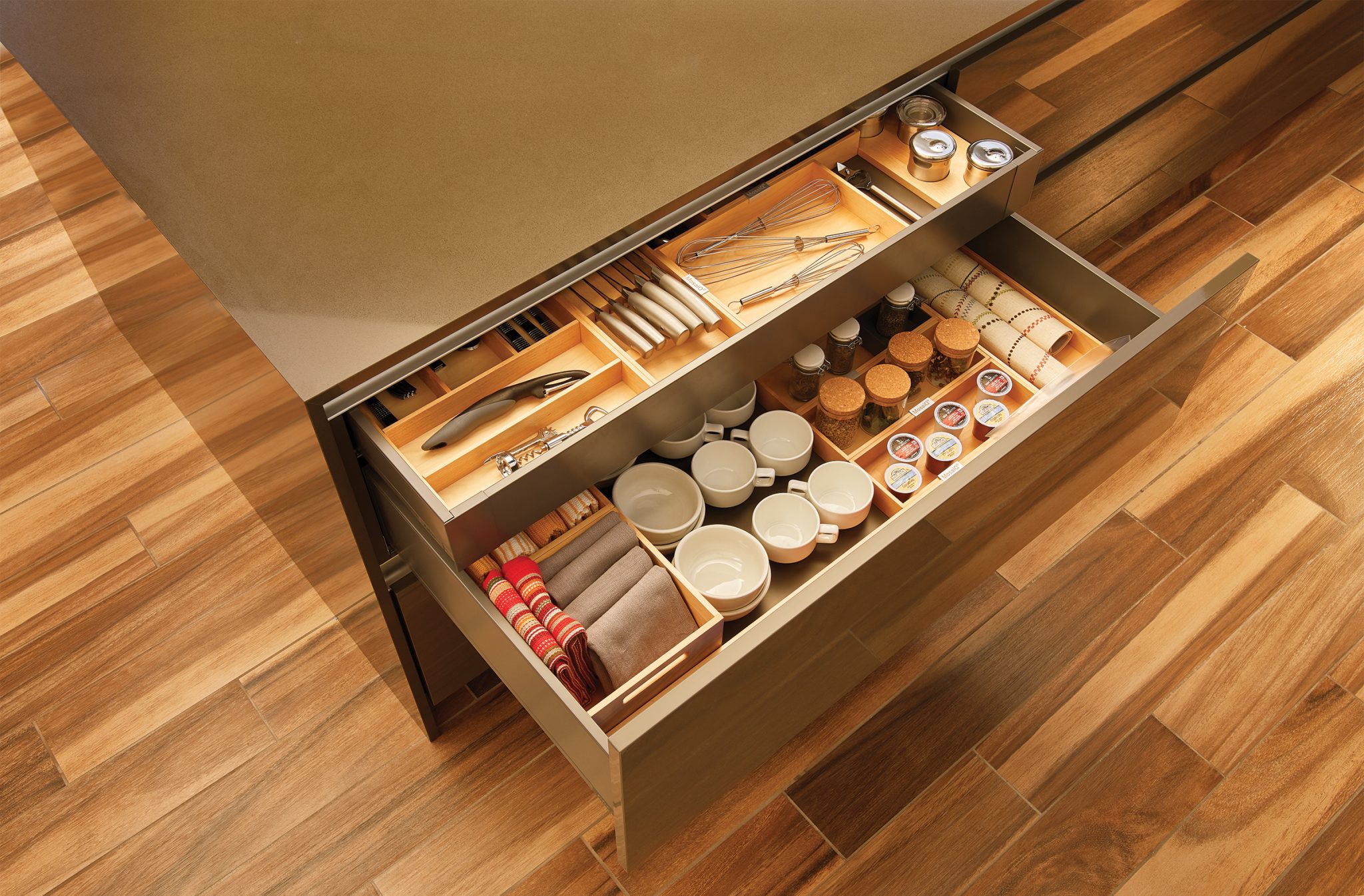 Drawer with Interior Drawer Crystal